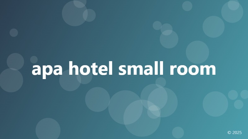 apa hotel small room