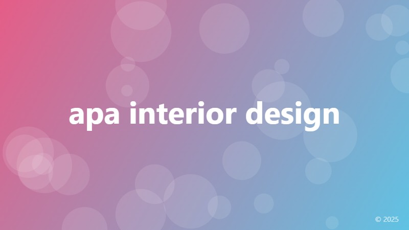 apa interior design