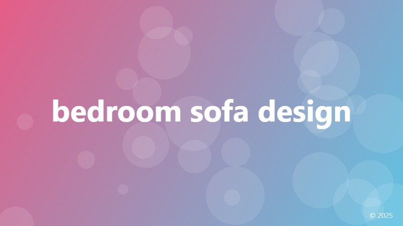 bedroom sofa design