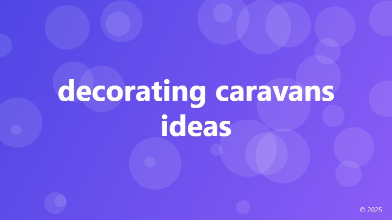 decorating caravans ideas