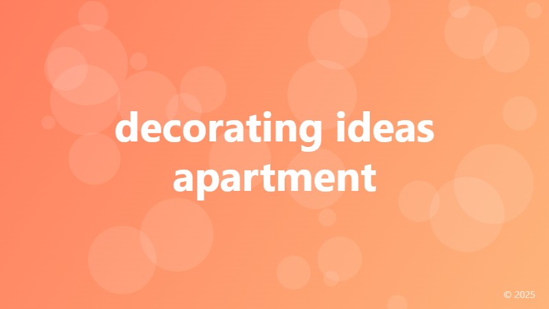decorating ideas apartment