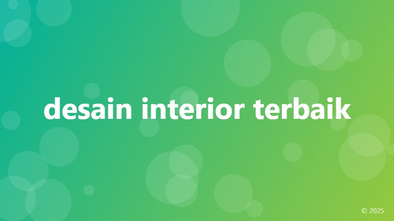 desain interior terbaik