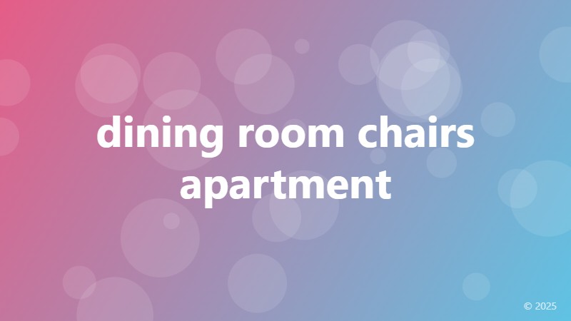 dining room chairs apartment