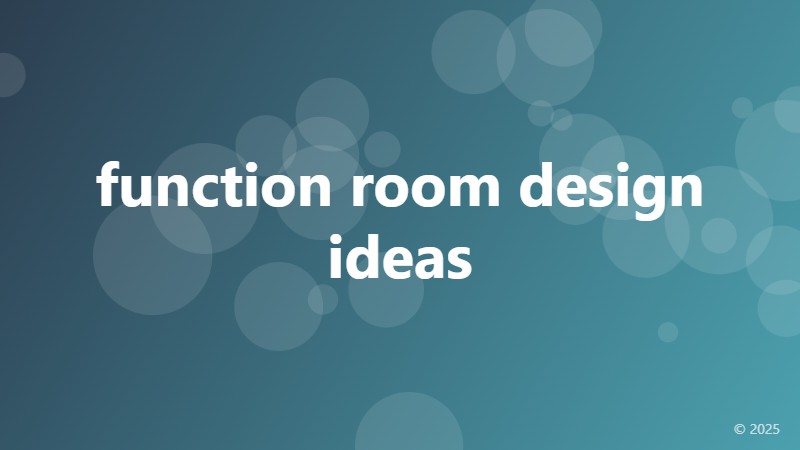function room design ideas