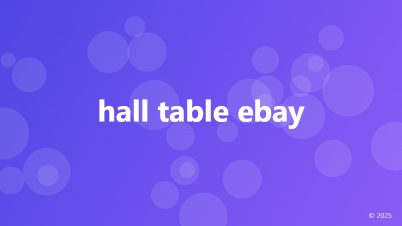 hall table ebay
