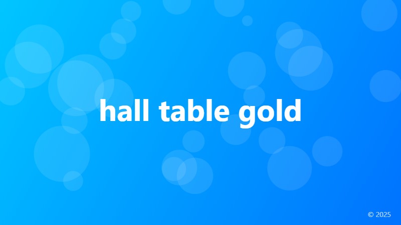hall table gold