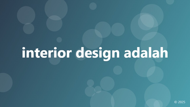 interior design adalah