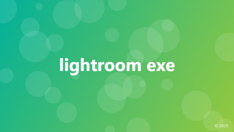 lightroom exe
