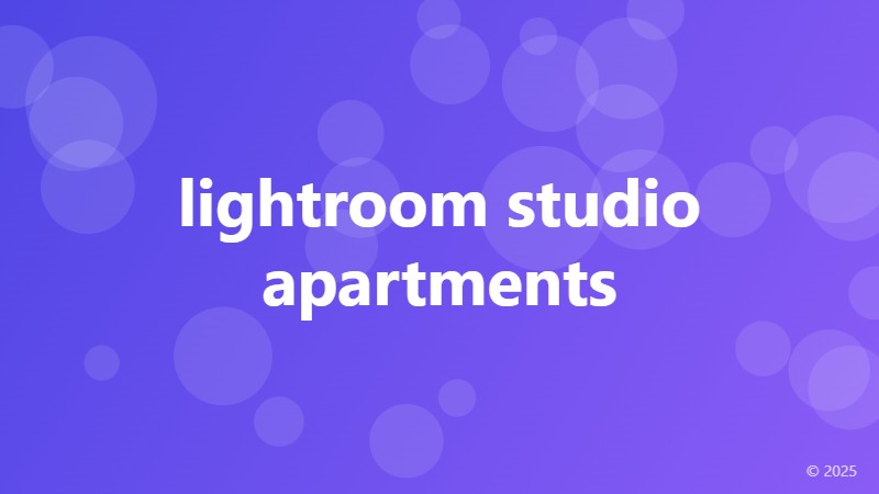 lightroom studio apartments