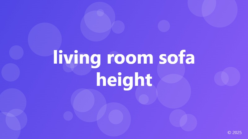 living room sofa height
