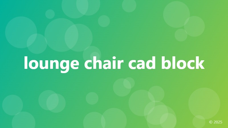 lounge chair cad block