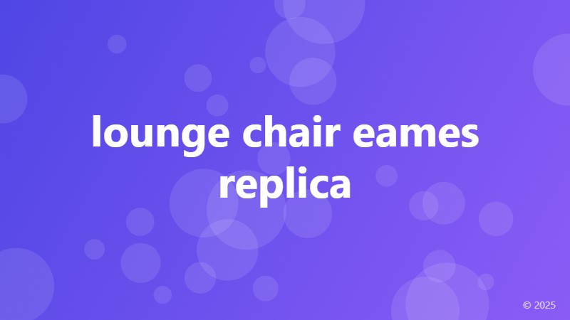 lounge chair eames replica