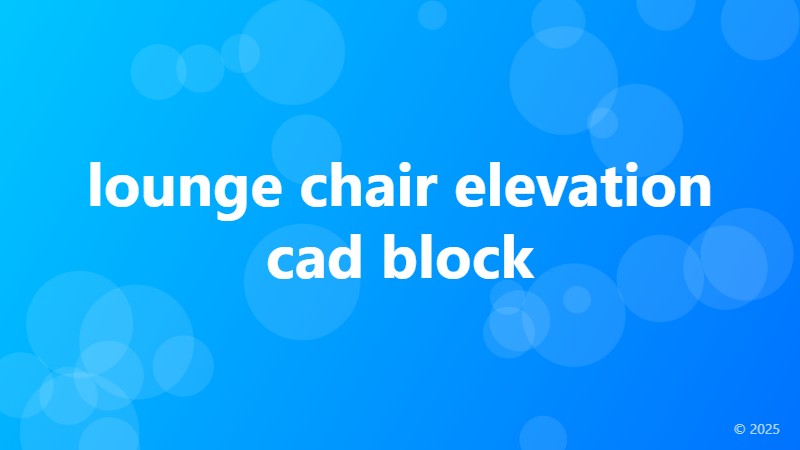 lounge chair elevation cad block