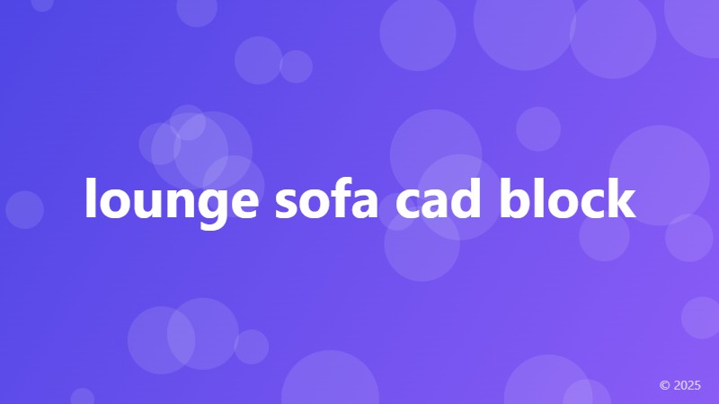 lounge sofa cad block
