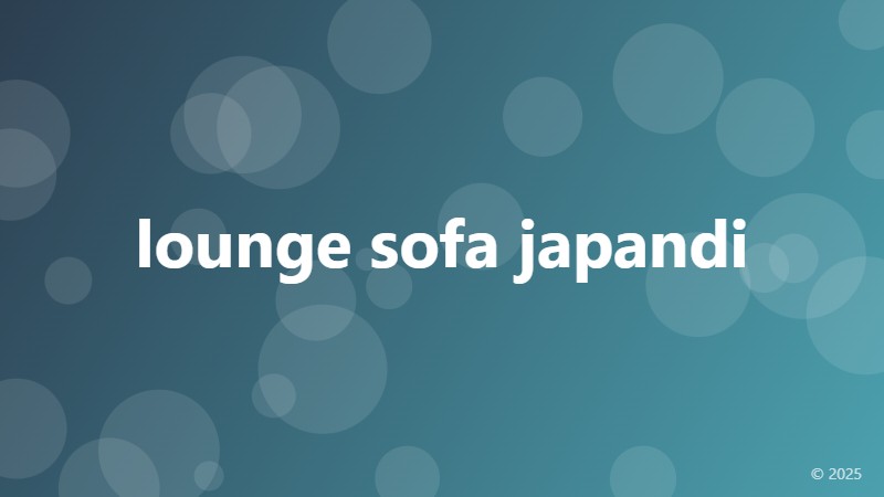 lounge sofa japandi