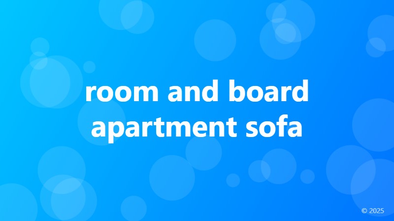 room and board apartment sofa