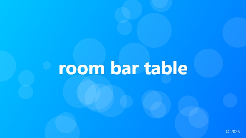 room bar table
