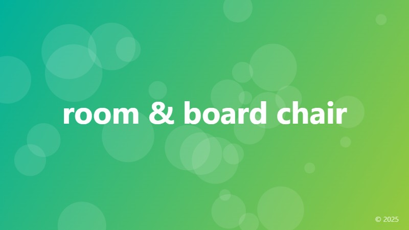 room & board chair