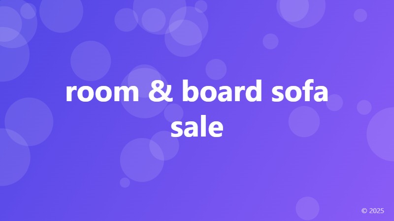 room & board sofa sale