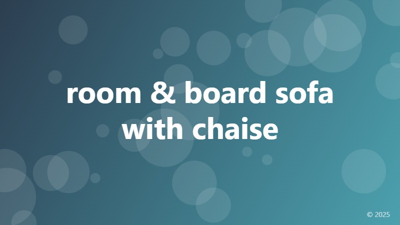 room & board sofa with chaise