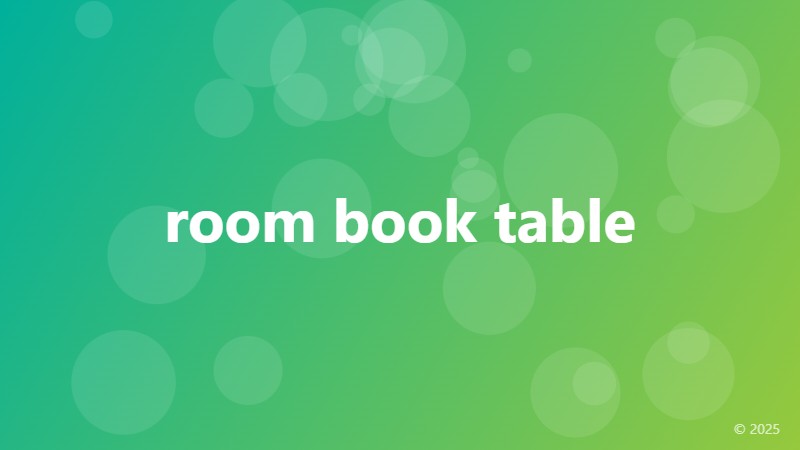 room book table