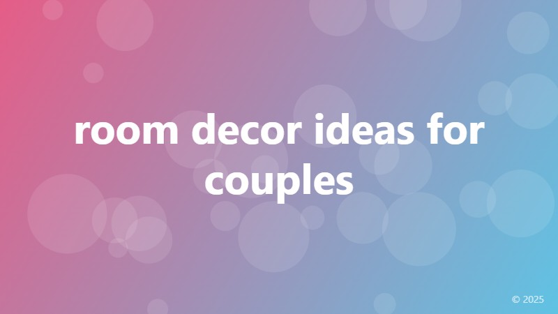 room decor ideas for couples