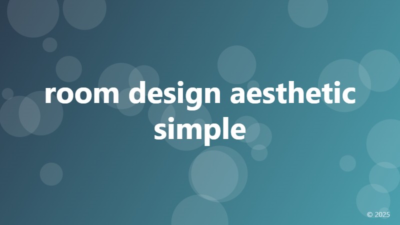 room design aesthetic simple