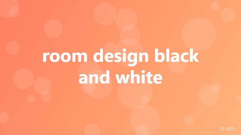 room design black and white
