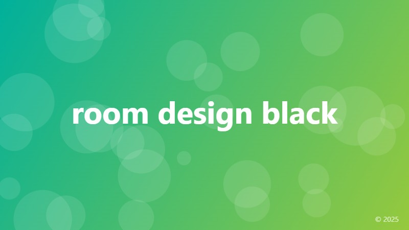 room design black