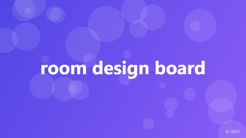 room design board