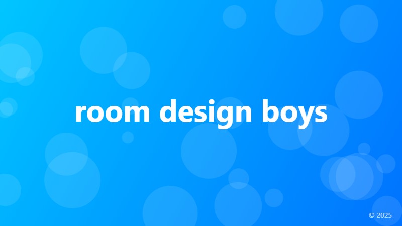 room design boys