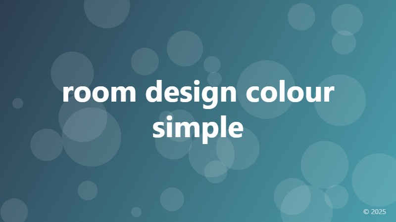 room design colour simple