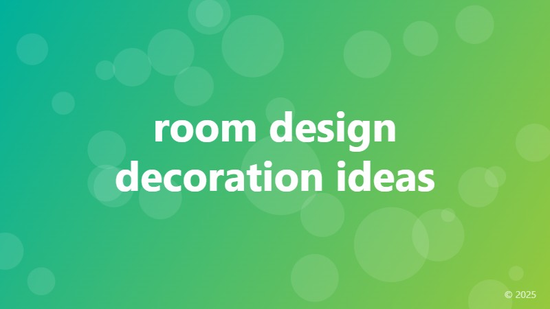 room design decoration ideas