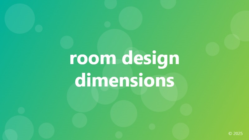 room design dimensions