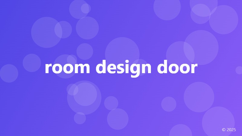 room design door