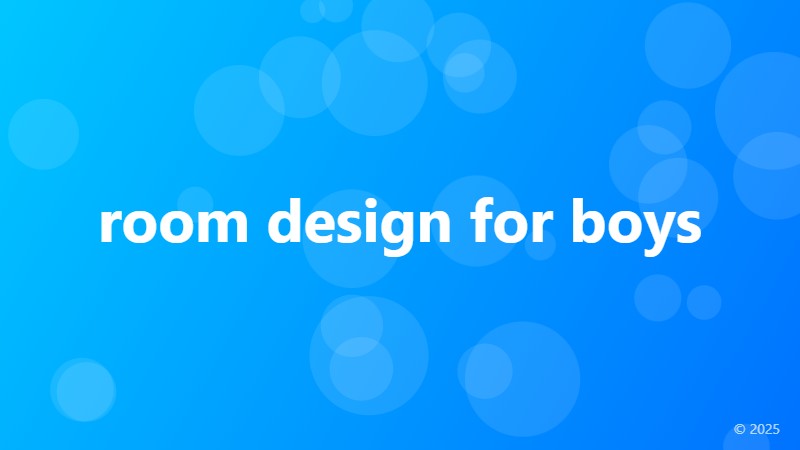 room design for boys