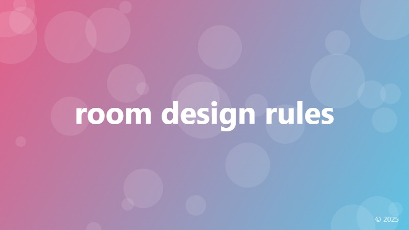 room design rules