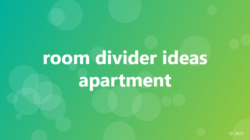 room divider ideas apartment