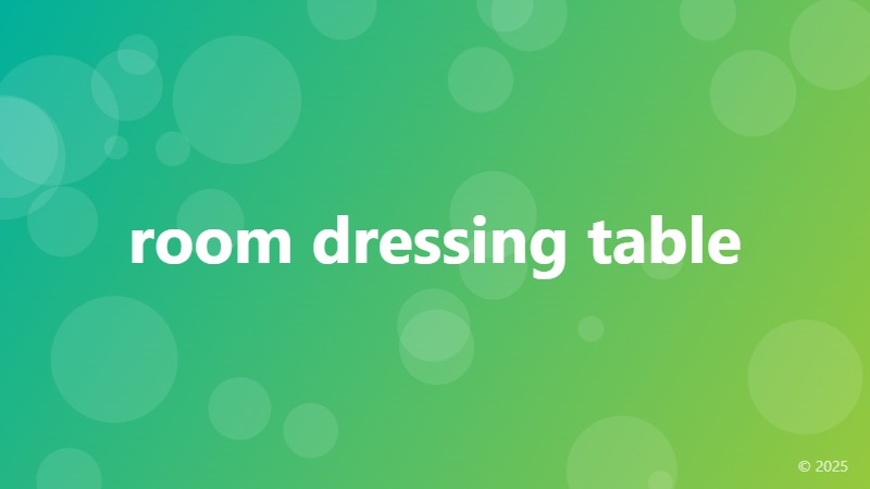 room dressing table