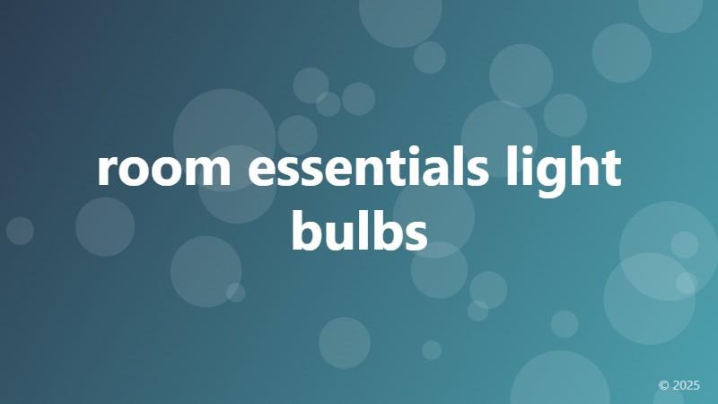 room essentials light bulbs