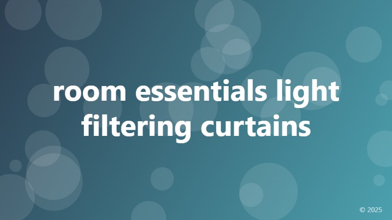 room essentials light filtering curtains