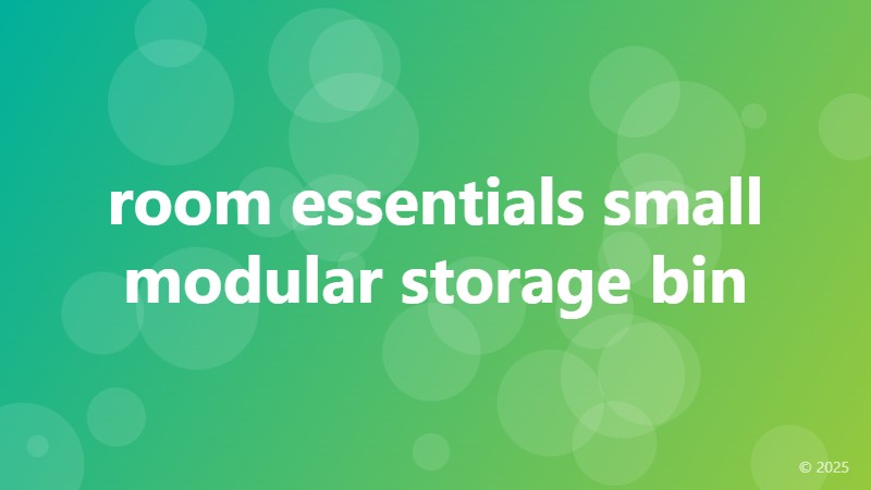 room essentials small modular storage bin
