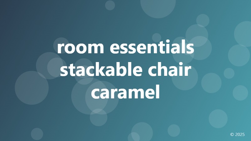 room essentials stackable chair caramel