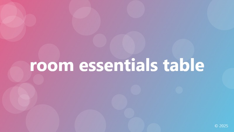 room essentials table