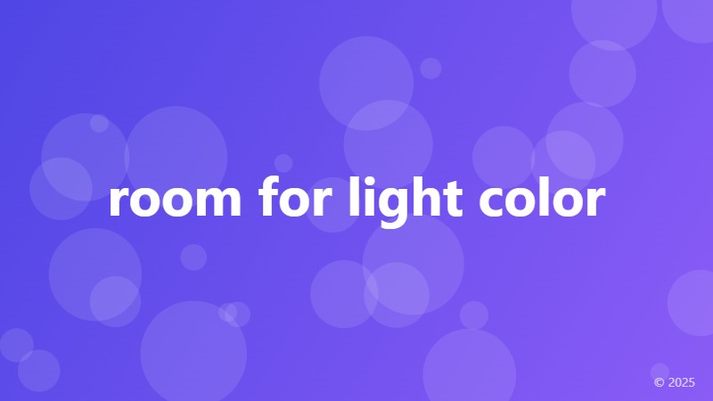 room for light color