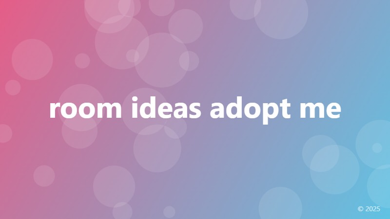 room ideas adopt me