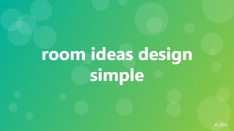 room ideas design simple