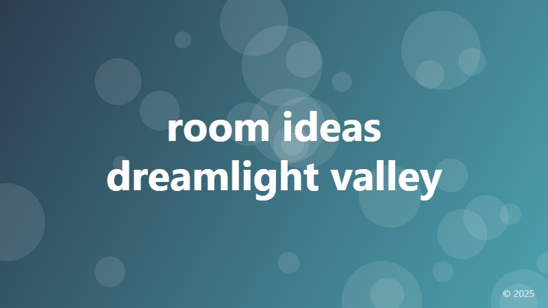 room ideas dreamlight valley