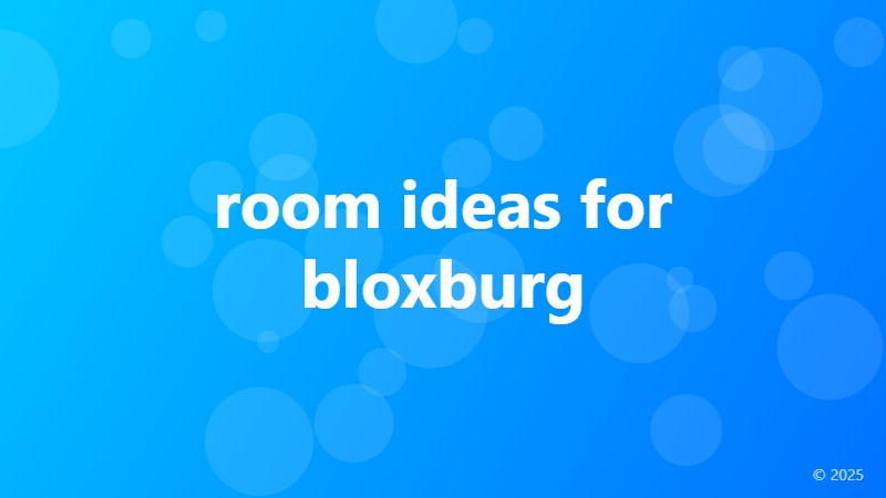 room ideas for bloxburg