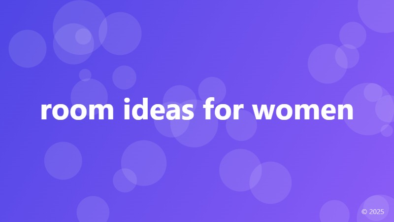 room ideas for women